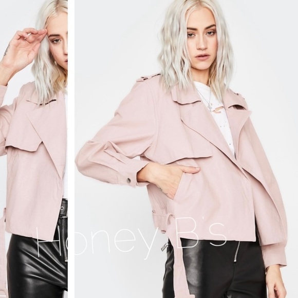 Signatures Jackets & Blazers - NWT! Liquidation sale😳 Blush Faux Leather Moto Biker Jacket super Soft